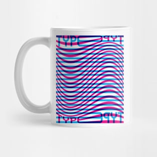 Type Wave (Cyan Magenta Blue) Mug